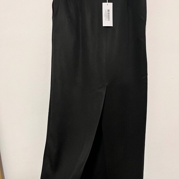 Reformation Black Maxi Skirt With Back Slit & Pockets Size 2 - Picture 8 of 16